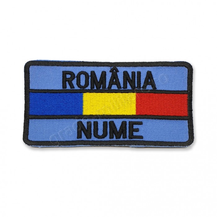 Ecuson nominal cu ROMANIA si drapel Forte Aeriene