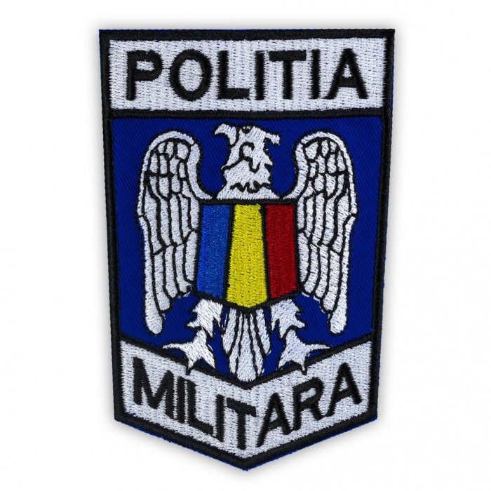 Ecuson Maneca Politia Militara 10,5x7 cm Brodat - Grade-Militare.ro