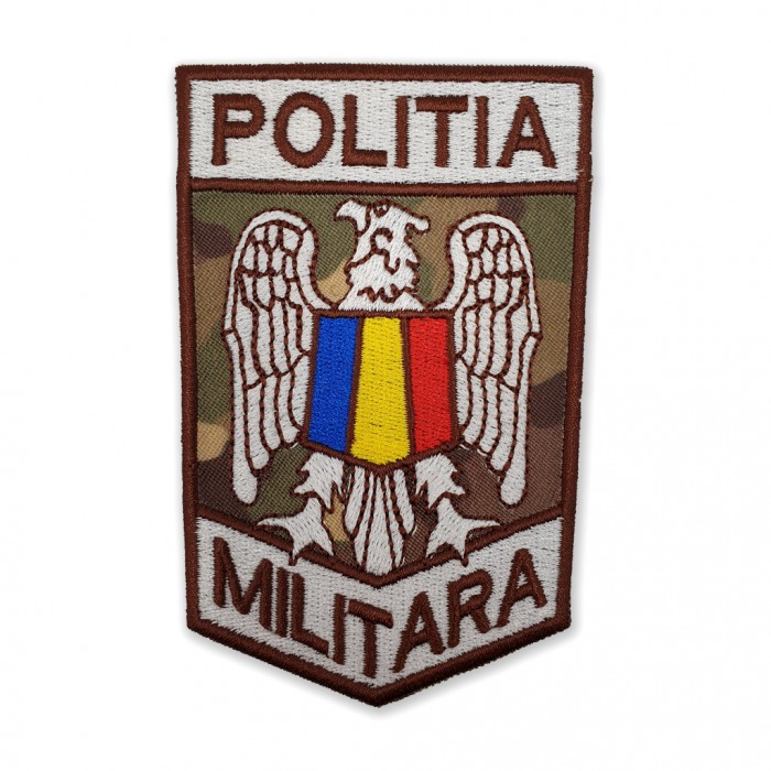 Ecuson Maneca Politia Militara 10,5x7 cm Brodat - Grade-Militare.ro