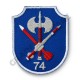 Emblema Regimentul 74 Patriot brodată profesional, destinată militarilor și colecționarilor