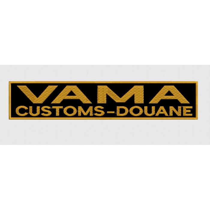 Plachetă „VAMA CUSTOMS-DOUANE” – Spate 25x5 cm